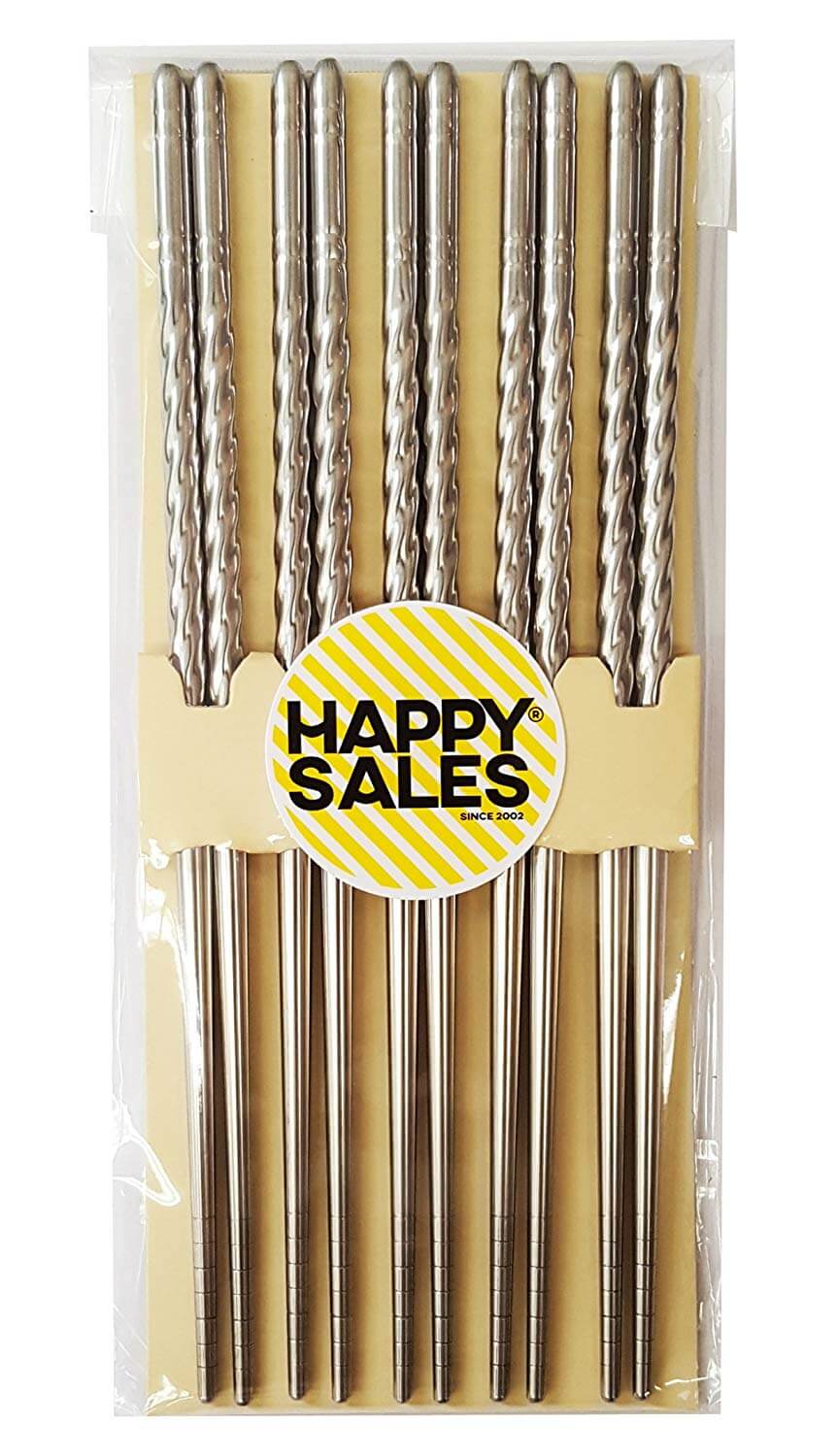 Happy Sales HSCSS4 Stainless Steel Chopsticks