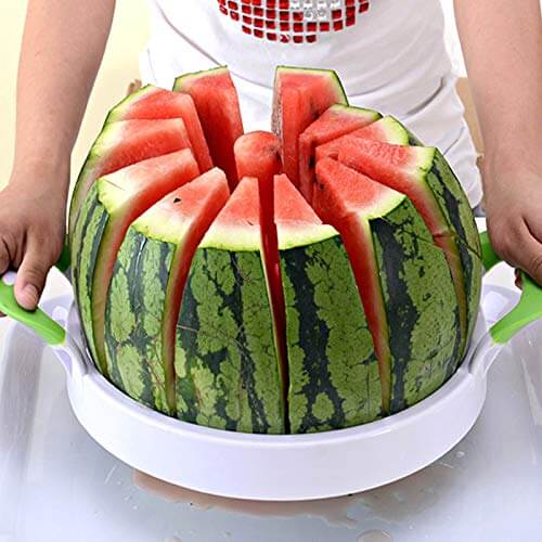FEENM Watermelon Slicer 15” Large Stainless-Steel Fruit Melon Slicer