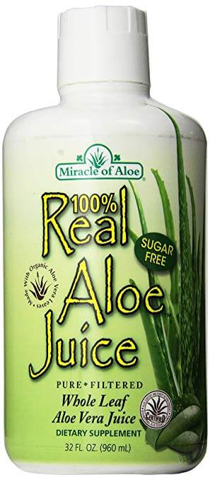 Real Aloe Whole-Leaf Pure Aloe Vera Juice by Miracle of Aloe