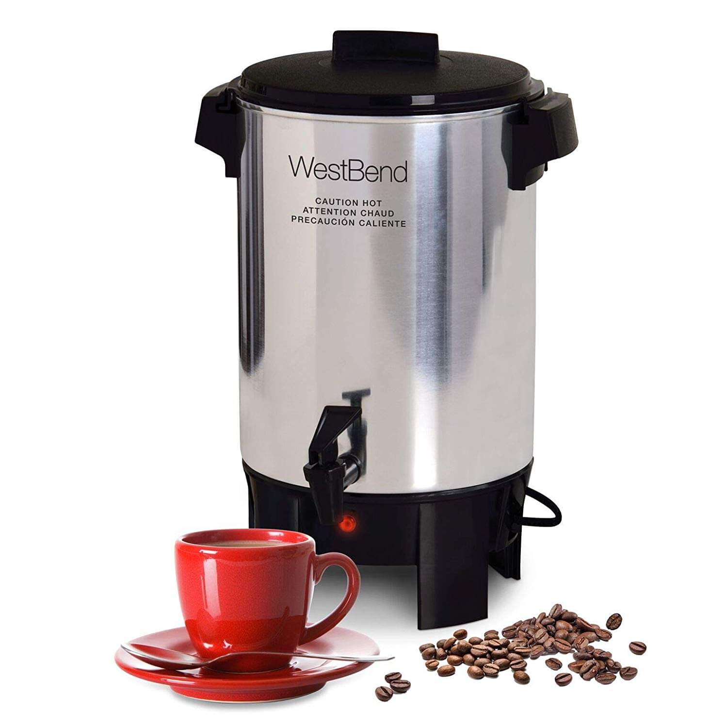 West Bend 58030 Highly Polished Aluminium Party Perk Coffee Urn